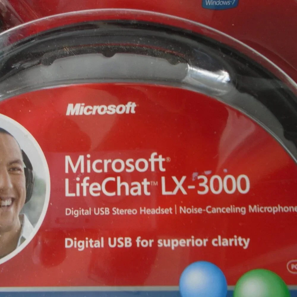 Microsoft LifeChat LX-3000 Digital USB Headset Noise Cancelling Microphone